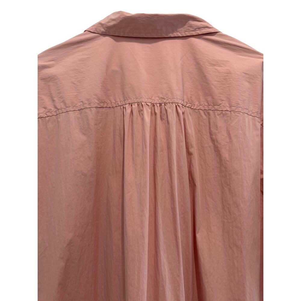 Free People Eva Plunging Shirt Dress Oversized Relaxed Size M Preppy - Picture 11 of 15